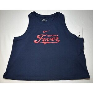 Indiana Fever Nike WNBA Women’s Dri-FIT Cotton Crop Tank Size LARGE Navy NWT New